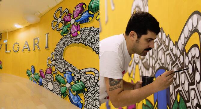 宝格丽找义大利街头艺术家到台北101作画！直接把Serpenti 经典蛇形画在外墙上创作过程影片大公开 ,stylechina.com