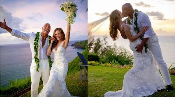 47岁巨石强森结婚啦！交往12年IG惊喜晒夏威夷甜蜜婚照，与老婆热吻甜蜜放闪 ,stylechina.com