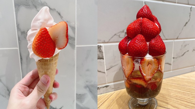 《9 Palette Parlor》草莓季来了！「草莓圣代」层叠8到12颗新鲜草莓，加码新鲜哈密瓜霜淇淋甜点控最爱 ,stylechina.com