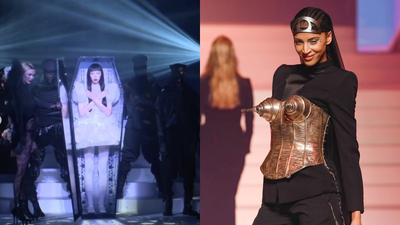 【巴黎高订周】「时尚顽童」Jean Paul Gaultier毕业作用「葬礼」开场，短裙女模从棺材中复活，幽默呼吁：高订不死！ ,stylechina.com