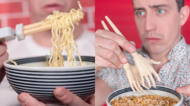 懒人快囤货！「自动旋转泡面筷」让吃面变神速，卷好一口份量、直接送进嘴里，好废可是好想要 ,stylechina.com