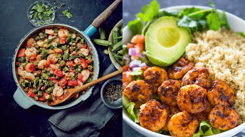 一道满足味蕾、热量不到400卡的虾仁秋葵藜麦饭料理做法来了！吃起来营养零负担，赶紧笔记！ ,stylechina.com