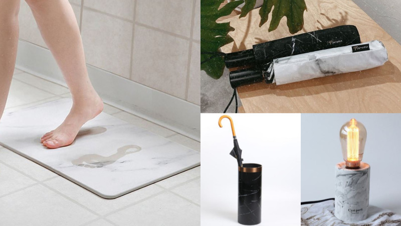 别被雨天打坏心情！精选「大理石纹系」居家必备小物，从雨伞到除湿地垫通通有，出门、回家都不忧郁 ,stylechina.com