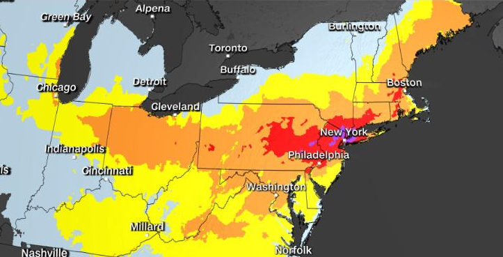 冬季暴风雨席卷东北，可能将纽约市埋在2英尺高的积雪中 中网时尚,stylechina.com